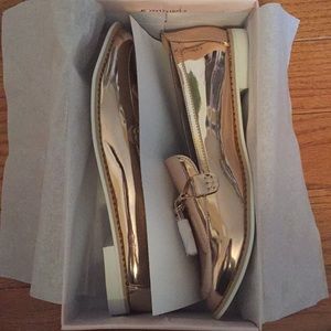 Just Fab Rose Gold Loafers